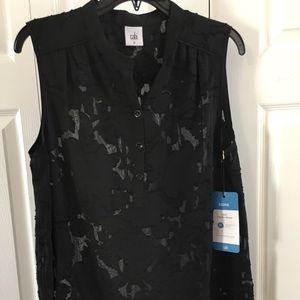 Cabi Black Clipart Blouse.   Style#5346